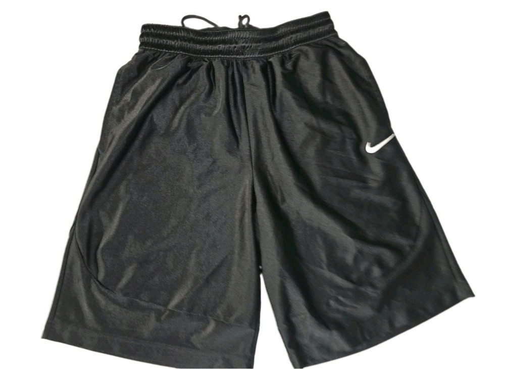 Nike Men's M Black Mesh Athletic Shorts Drawstring Elastic Waist Pockets