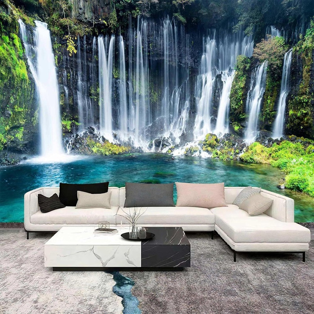 WFBHUA-Wall Mural Waterfall Green Nature Lake 106