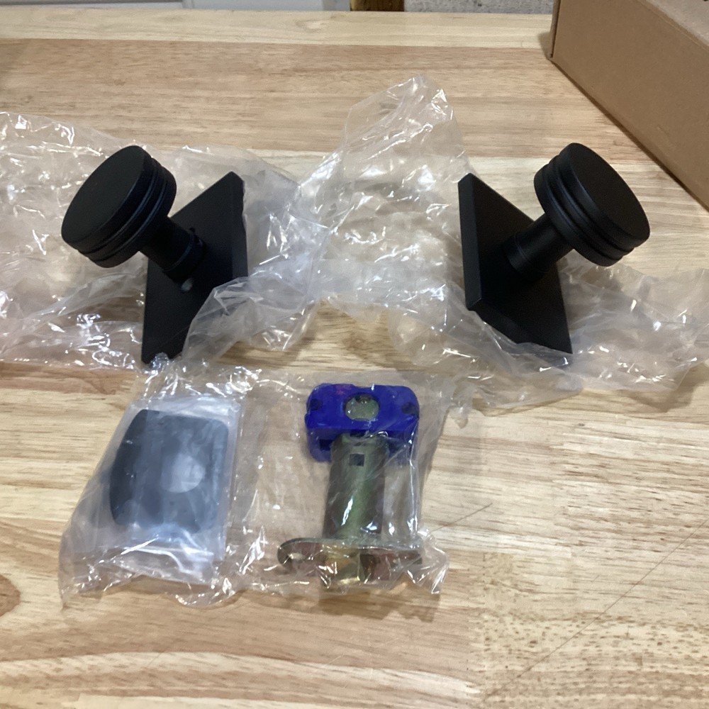 EMTEK 5112BNUS19 Black Rectangular Rosette with Bern Knob for Doors