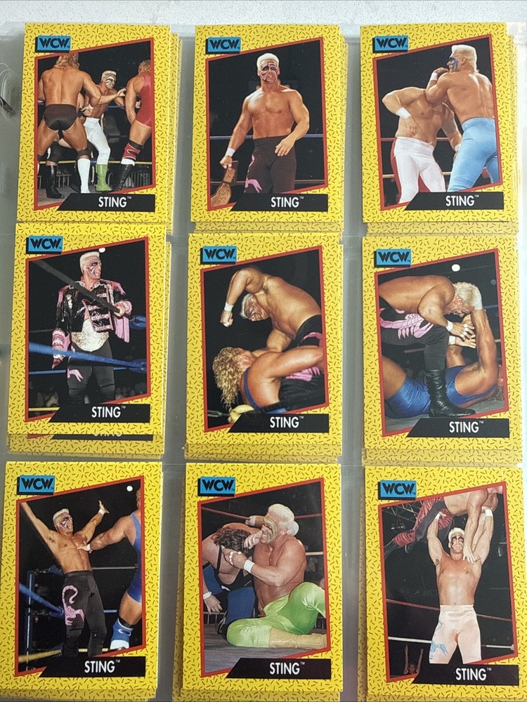 2 - 1991 Impel WCW Complete Sets in Hard Plastic Binder and Case
