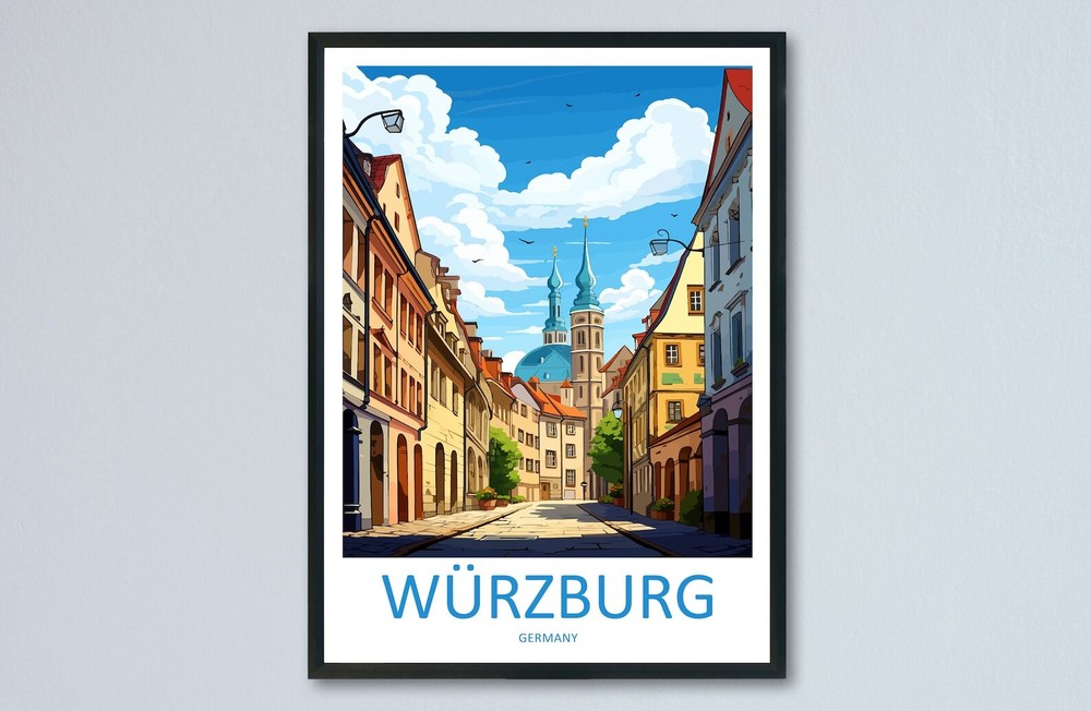 Wrzburg Travel Print Wall Art Wrzburg Wall Hanging Home Decor Wrzburg Gift Art