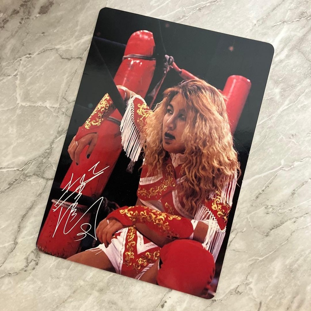 Hokuto Akira Autographed Portrait All Japan Women's Pro Wrestling 1993 Print