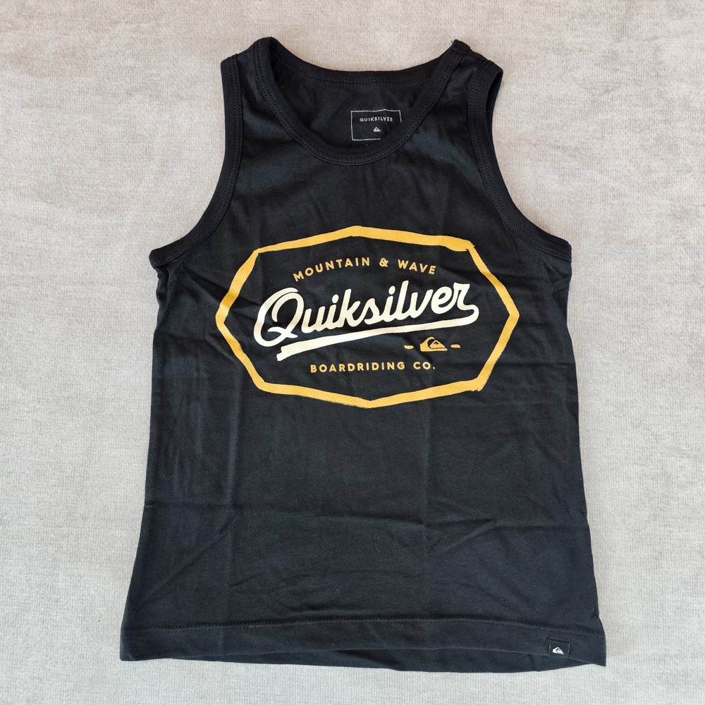 Quiksilver Boys Graphic T-Shirt Youth 7X /XL Mountain Waves Muscle Tank Top Crew