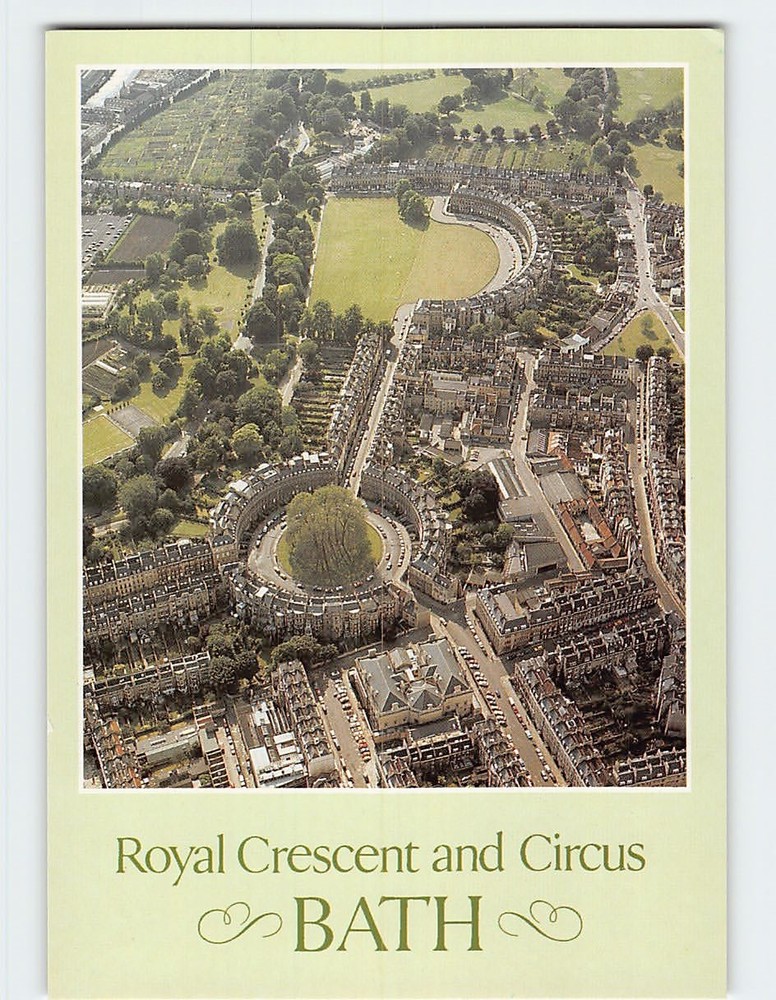 Postcard Royal Crescent and Circus Bath England