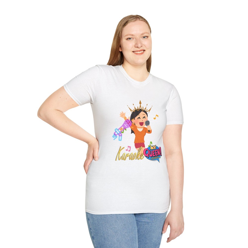 Karaoke Queen Unisex T-Shirt - Fun Music Lover Gift for Singers & Birthday Presents