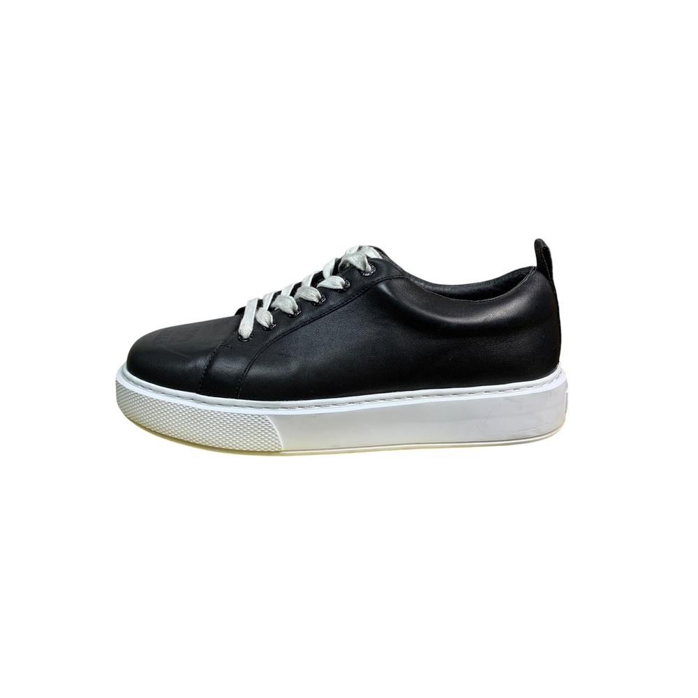 J/Slides NYC Delilah Black Leather Platform Sneakers - Size 10M