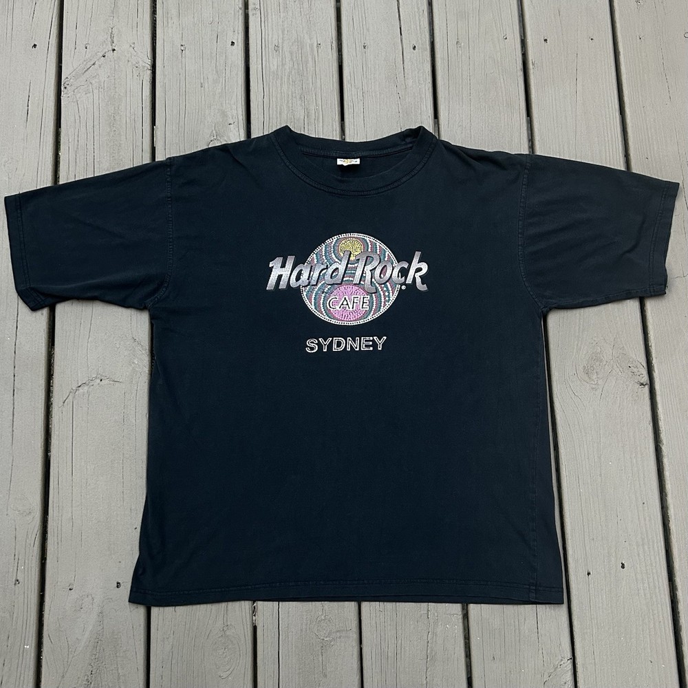 Vintage Hard Rock Cafe Black T-Shirt Xl Sidney Australia 90s
