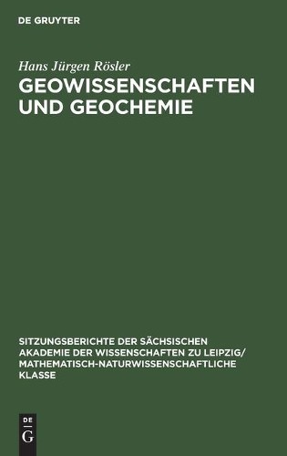 Hans Jürgen Rösler Geowissenschaften Und Geochemie (Hardback)