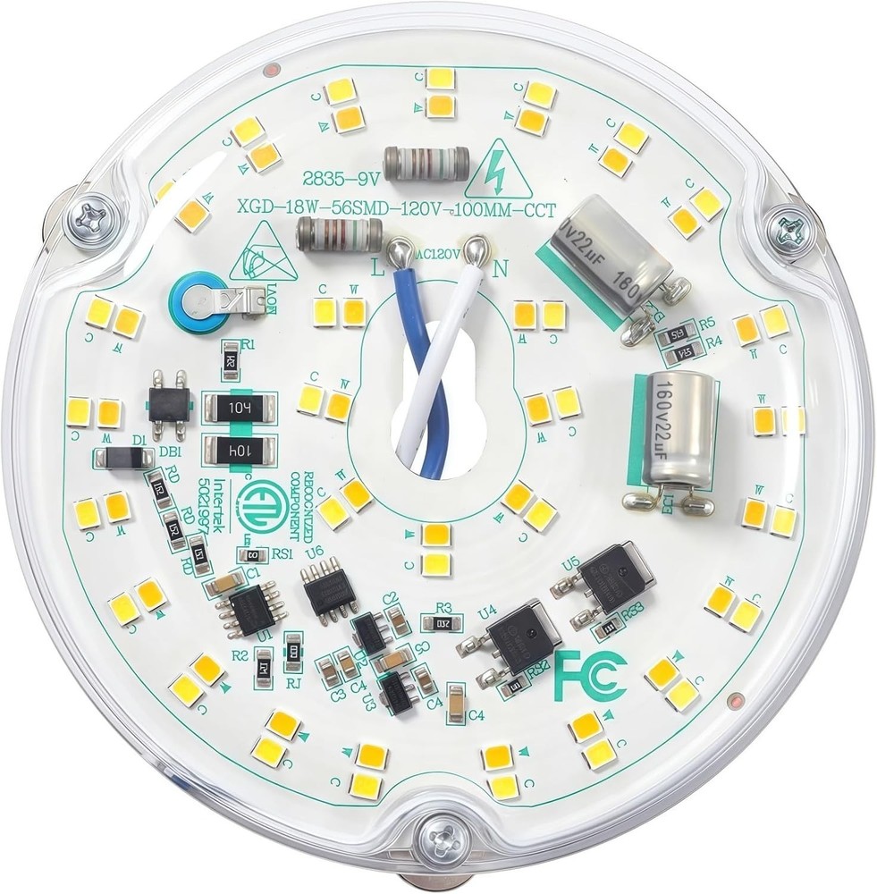 4 Inch LED Retrofit Light Kit for Ceiling Fan Light Replacement Panel PCB 18W Co