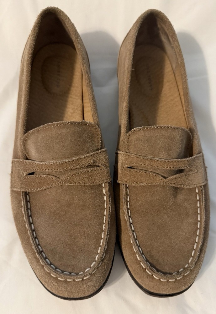 Lands’ End Women's Penny Loafer Brown Soft Leather Moccasin's  Size 9B
