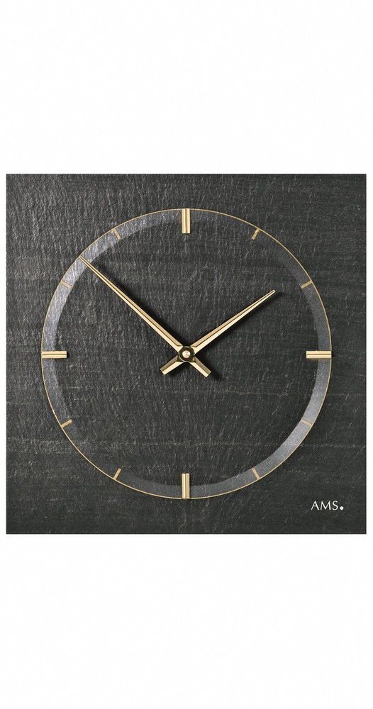 Modern wall clock with quartz movement from AMS AM W9516 NEW