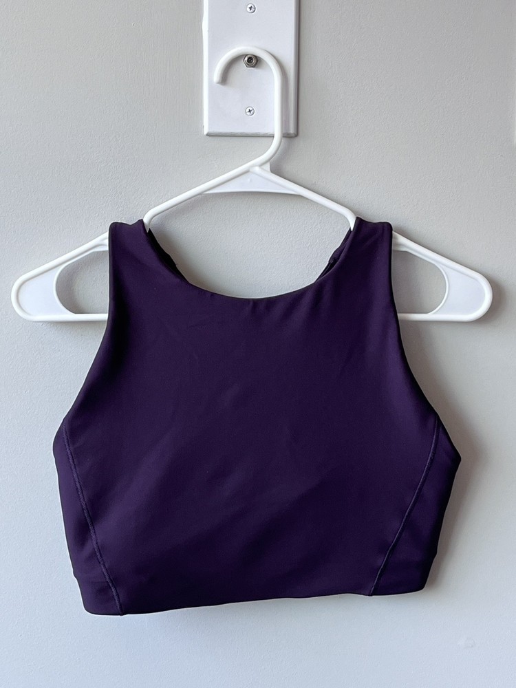 Athleta Women’s Medium Purple Classic Flex Spacer Strappy Compression Sports Bra
