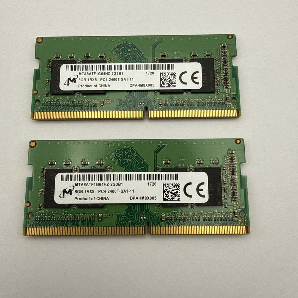 Micron 16gb 2x8gb DDR4-2400 SODIMM PC4-2400T Laptop RAM