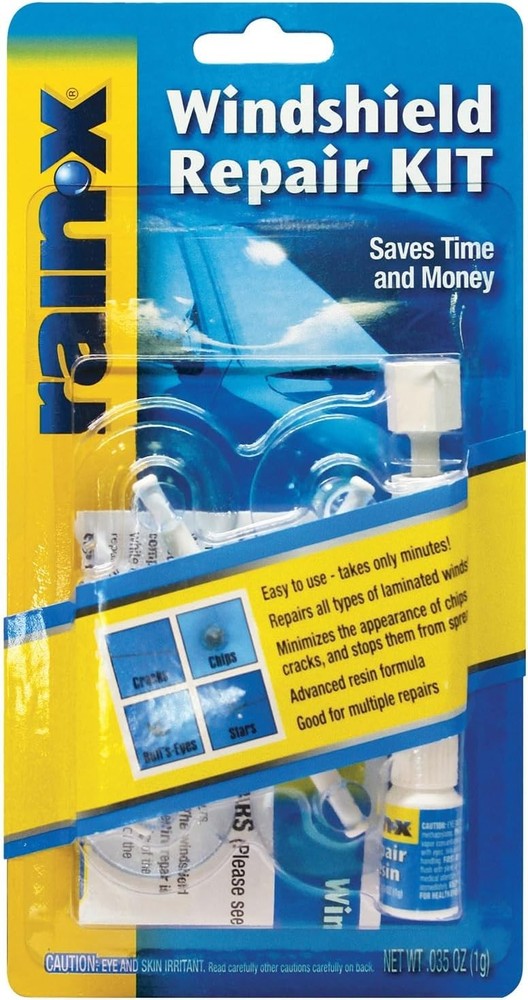 Rain-X 600001 Windshield Repair Kit, Resin Based Windshield Repair Kit for Crack