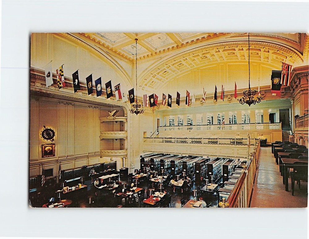 Postcard Genealogical Library Memorial Continental Hall Washington City DC