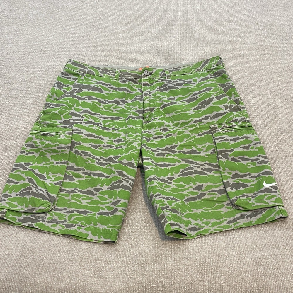 Vintage Nike Camo Cargo Shorts Men's 36 Fits 38 Y2K Pockets Gorpcore Grunge