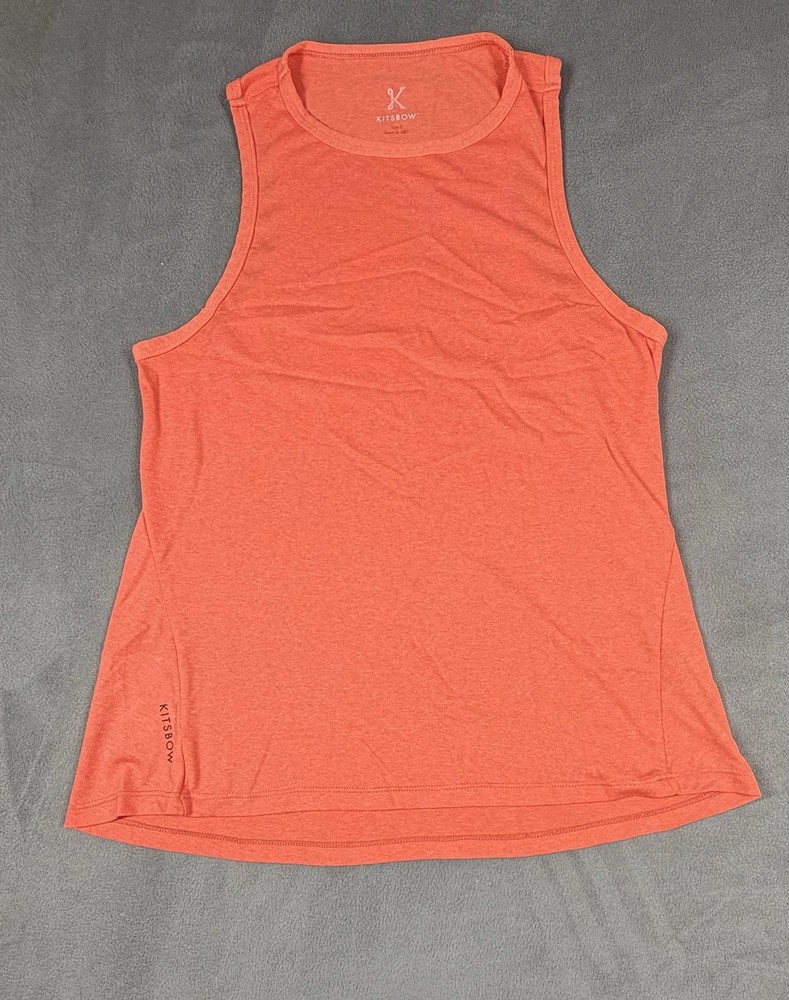 Kitsbow Merino Wool Blend Sleeveless Tank Top Coral Orange Women's Size Small S