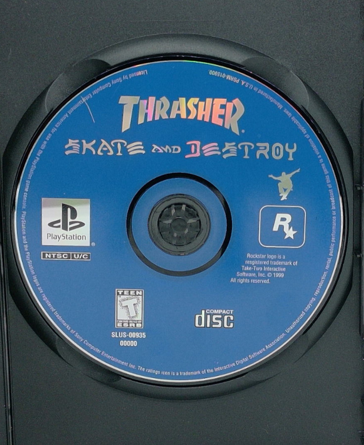 Thrasher: Skate & Destroy (Sony PlayStation 1 PS1, 1999) - Disc Only & Tested