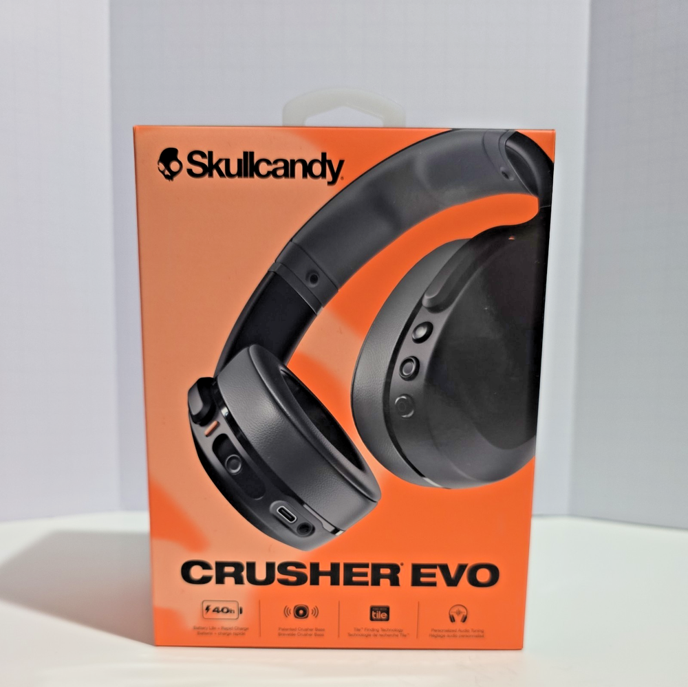 SKULLCANDY Crusher Evo Wireless Headphones Bluetooth 40hr Battery NEW Sealed