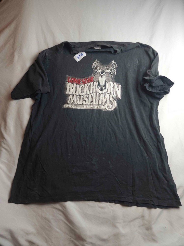 Vintage 90s Lone Star Buckhorn Museum T-Shirt Mens XL Brewery San Antonio Texas