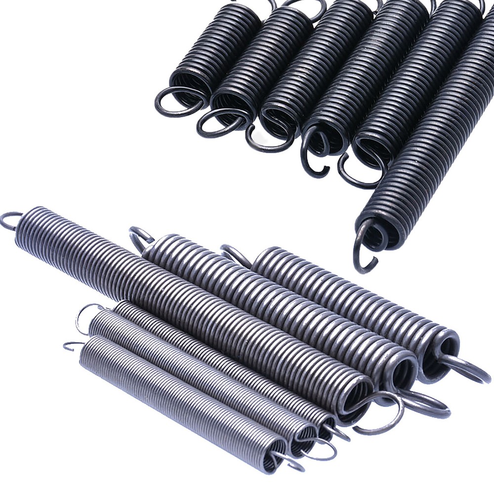 Sturdy Steel Extension Springs with Hooks - 0.6-0.7mm Wire, 5-7mm OD