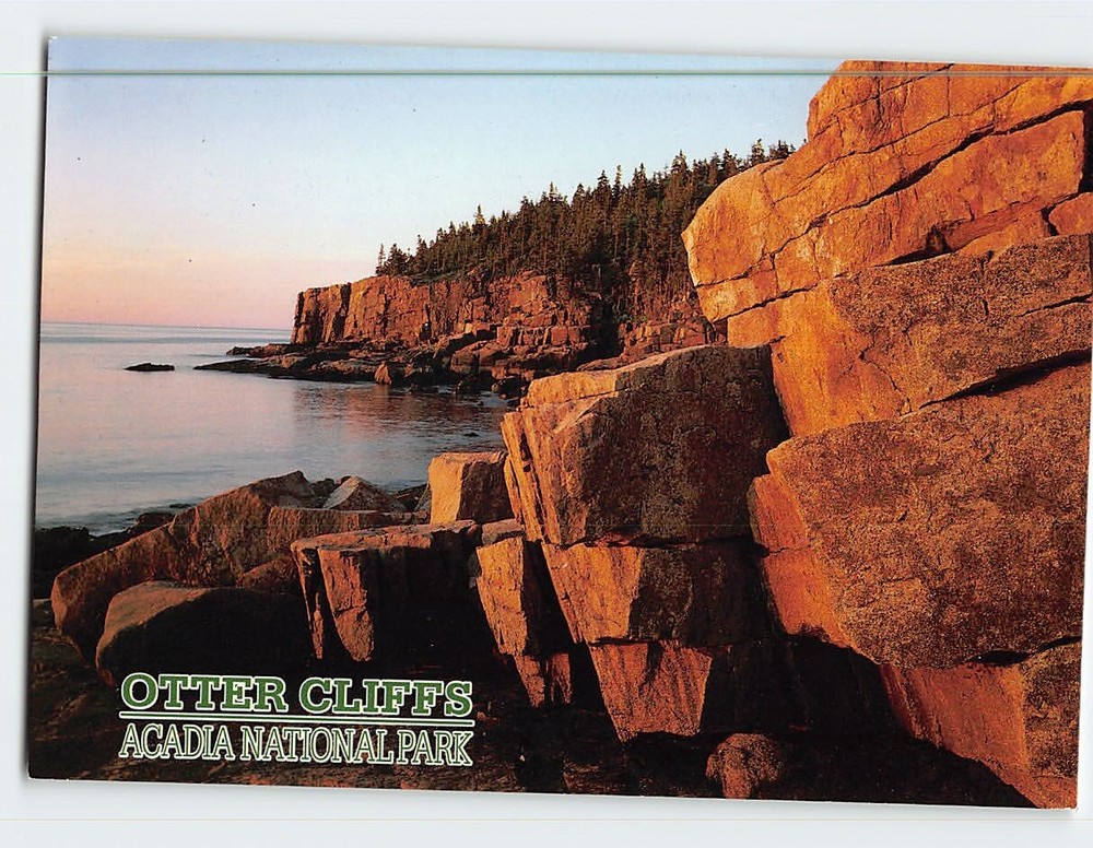 Postcard Otter Cliffs Acadia National Park Mt. Desert Island Bar Harbor ME USA-image