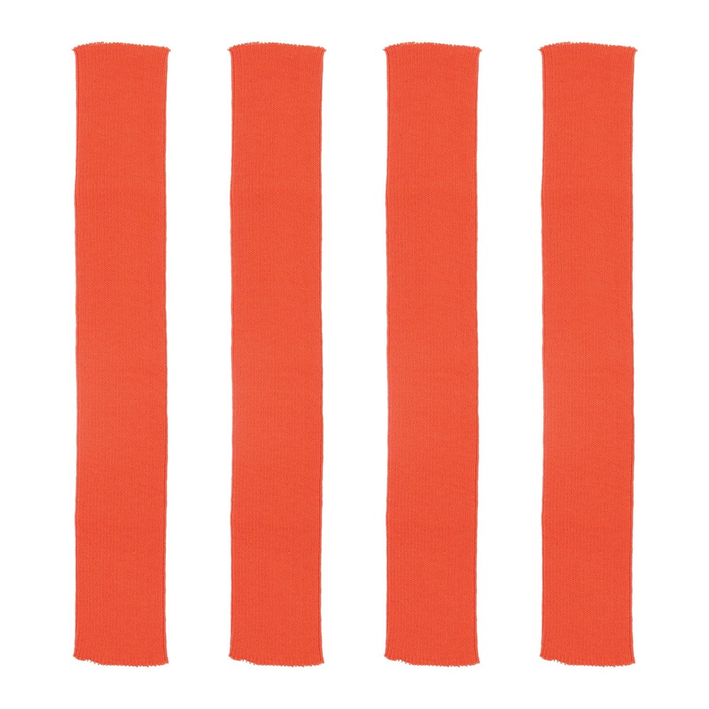 4pcs 40x6cm Elastic Cuffs Ribbed Trim Cotton Fabric Knit Stretch Band Orange Red