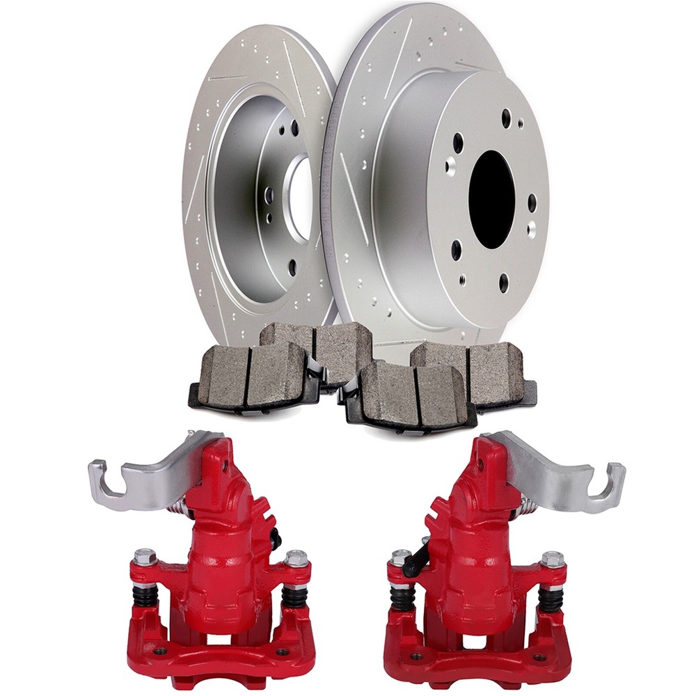 2x Rear Brake Calipers For 1998-1999 Honda Accord Ceramic Pad Rotor Accessories