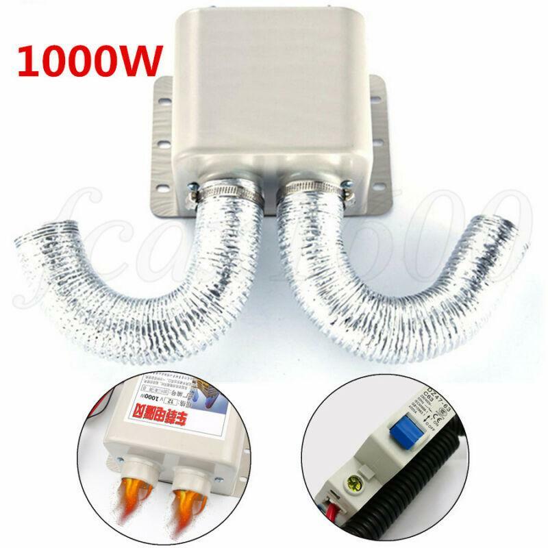 Universal 12V 1000W Dual Vent Car Seat Dash Heater Heated Air Window Defroster