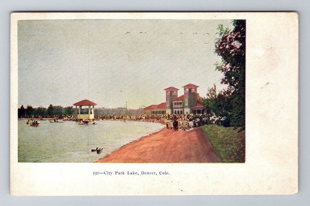 Denver CO-Colorado, City Park, Antique Vintage Souvenir Postcard