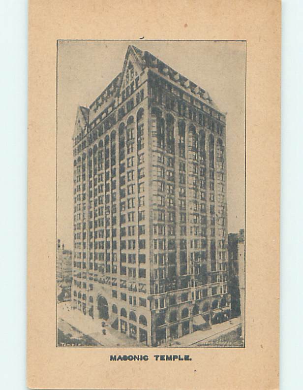 Divided-Back MASONIC TEMPLE SCENE Chicago Illinois IL L6015