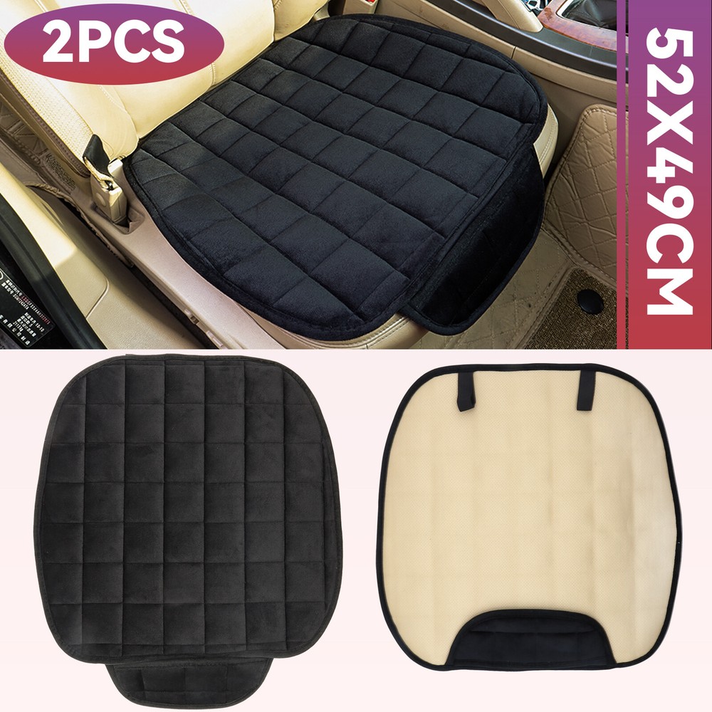2xUniversal Soft Warm Plush Winter Car Seat Cover Cushion Front Seat Comfort Pad