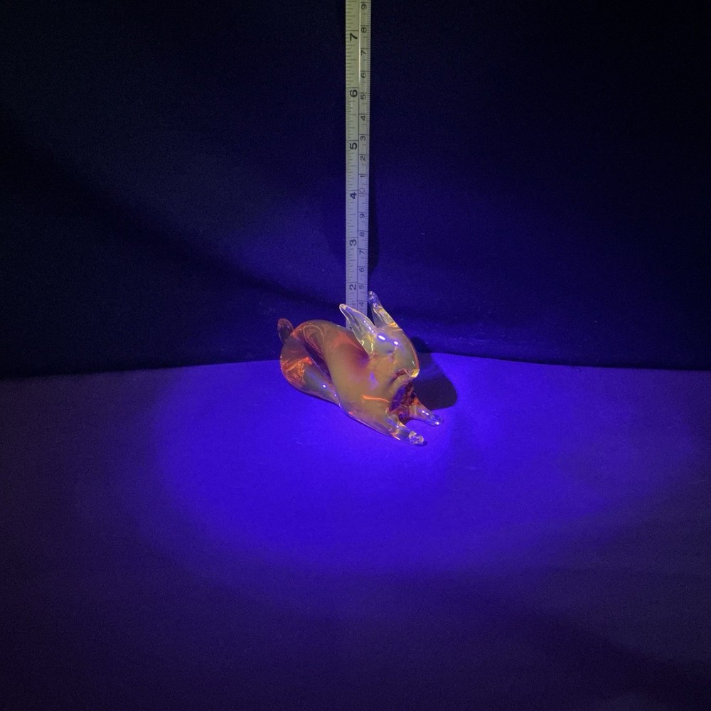 Vintage Pilgrim Glass Amber Cadmium Bunny Rabbit Paperweight Figurine