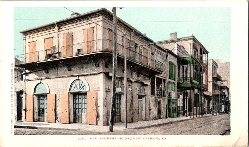 Vintage Old Absinthe House New Orleans LA Postcard 1903 Detroit Photo-image