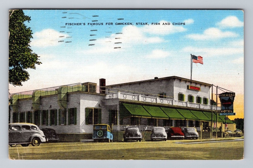 Michigan MI Frankenmuth Fischer's Restaurant Hotel Vintage Postcard