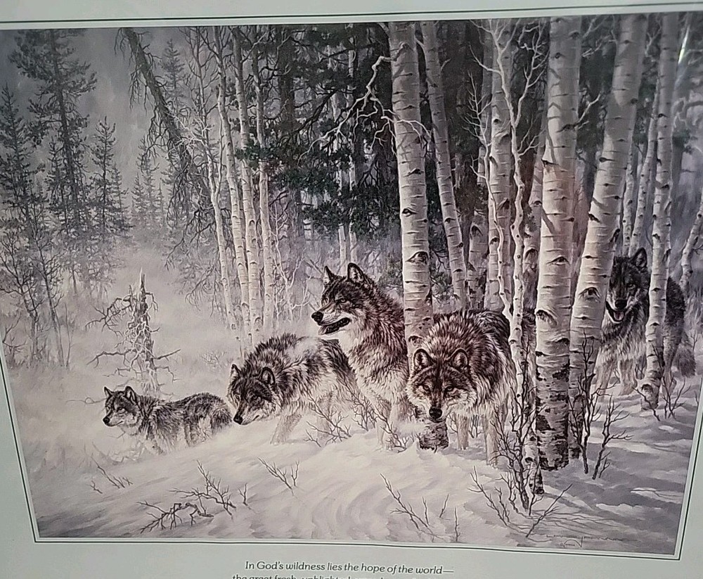 Artist Larry Fanning Wolf Pack print