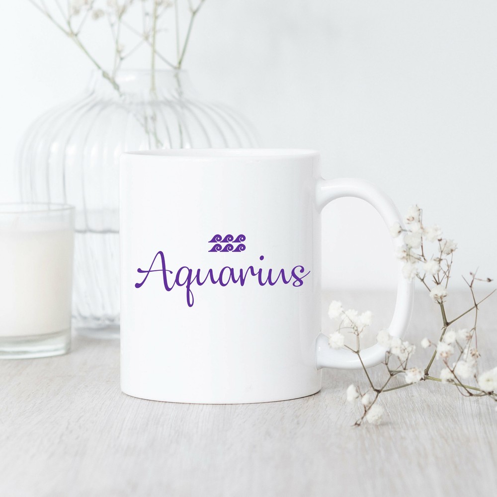 Zodiac Aquarius Mug – Personalized Astrology Gift for Aquarius Sign
