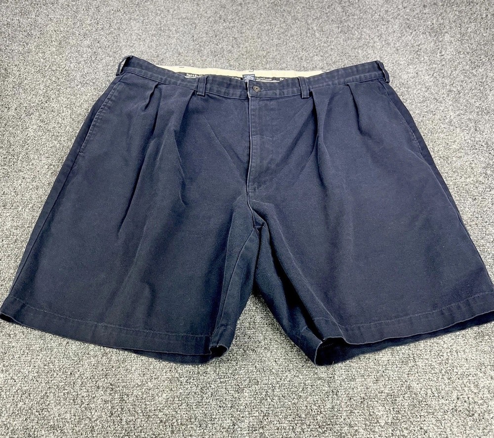 Polo Ralph Lauren Shorts Men’s 40 Blue Chino Double Pleated Front Preppy
