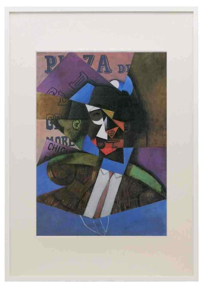 Torero Juan Gris Abstract Art A3 A4 Framed Print Picture