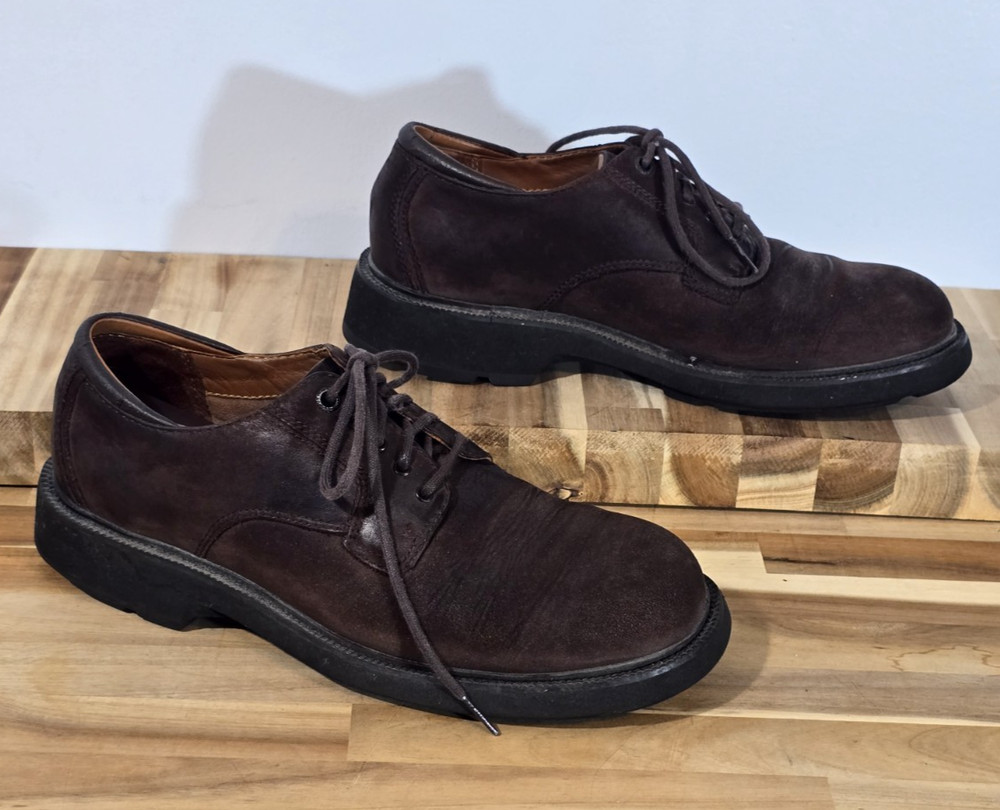 Rockport Brown Suede Oxford Shoes Mens Size 8M Comfort Walking Casual Lace Up