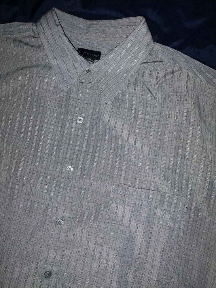 J. Ferrar Short Sleeve Button Down Shirt Men's Size XL Tall