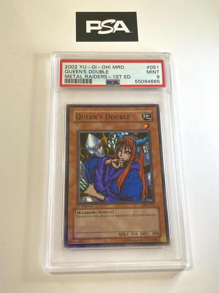 YU-GI-OH! 2002 METAL RAIDERS QUEEN'S DOUBLE - 1st Edition  - PSA 9