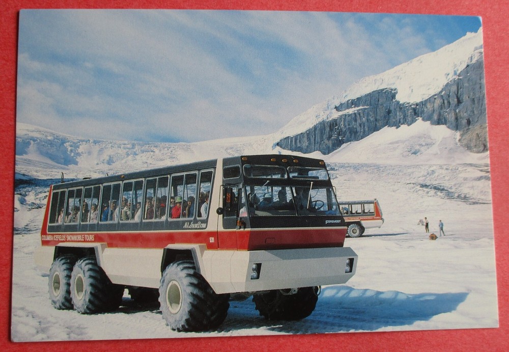 Snowmobiles at the Columbia Icefield Banff Jasper National Park Alberta Postcard