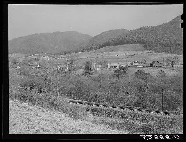 Watauga County North Carolina Town 1939 Mountain Valley Railroad View
