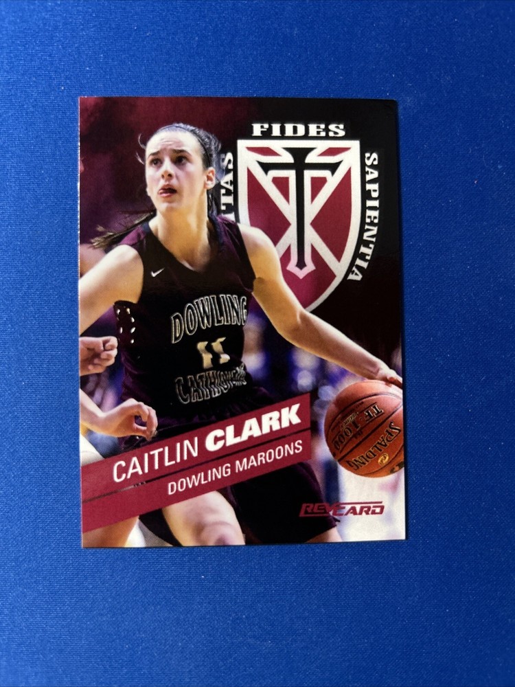 *** RARE *** Caitlin Clark Dowling Catholic High School Revcard Trading Card