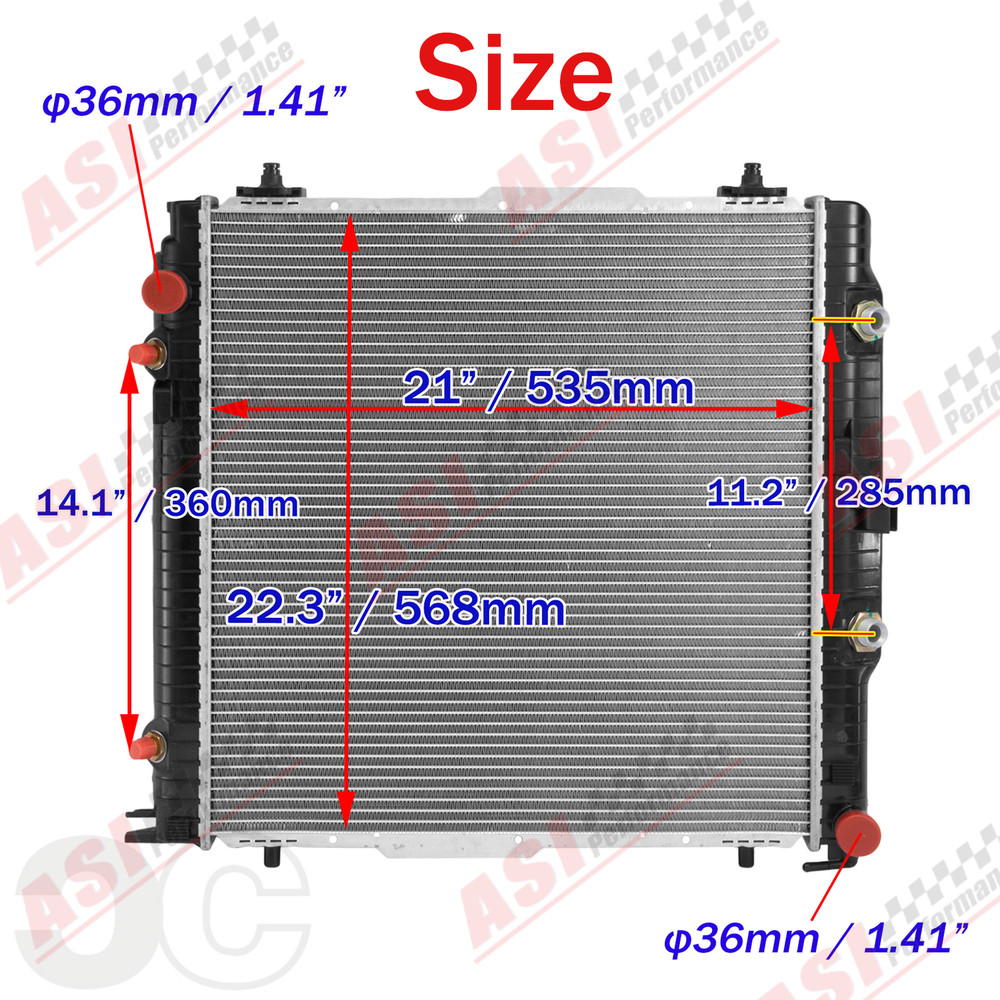 Aluminum Radiator w/ Oil Cooler For 2002-08 Mercedes-Benz W463 G500 G550 G55 AMG