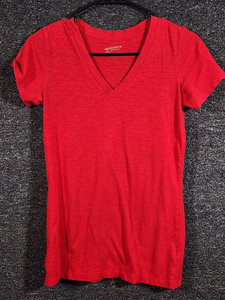 Arizona Jean Co. Womens Short Sleeve T-Shirt V-Neck Size S