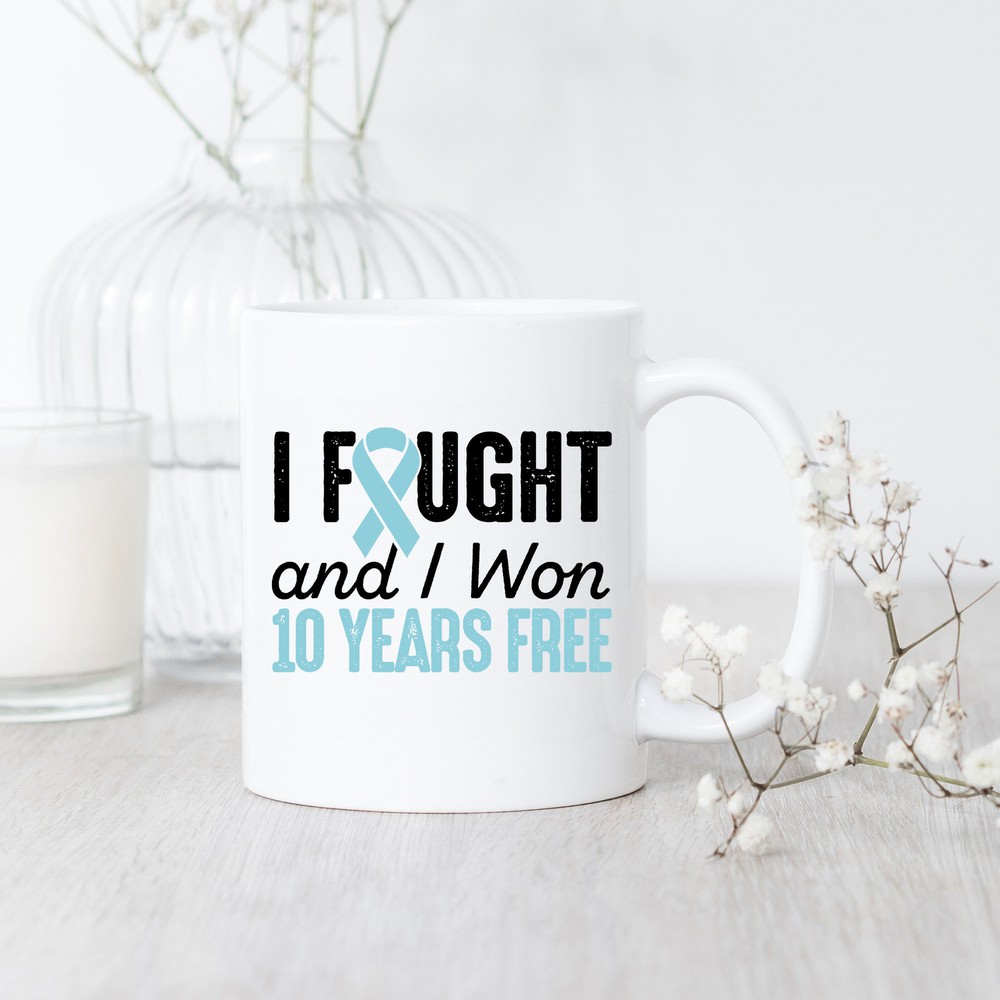 10 Years Prostate Cancer Survivor Celebration Mug for Warriors