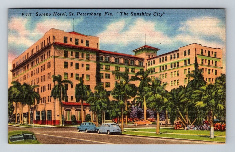 St. Petersburg FL-Florida, Soreno Hotel, St. Petersburg, Vintage Postcard