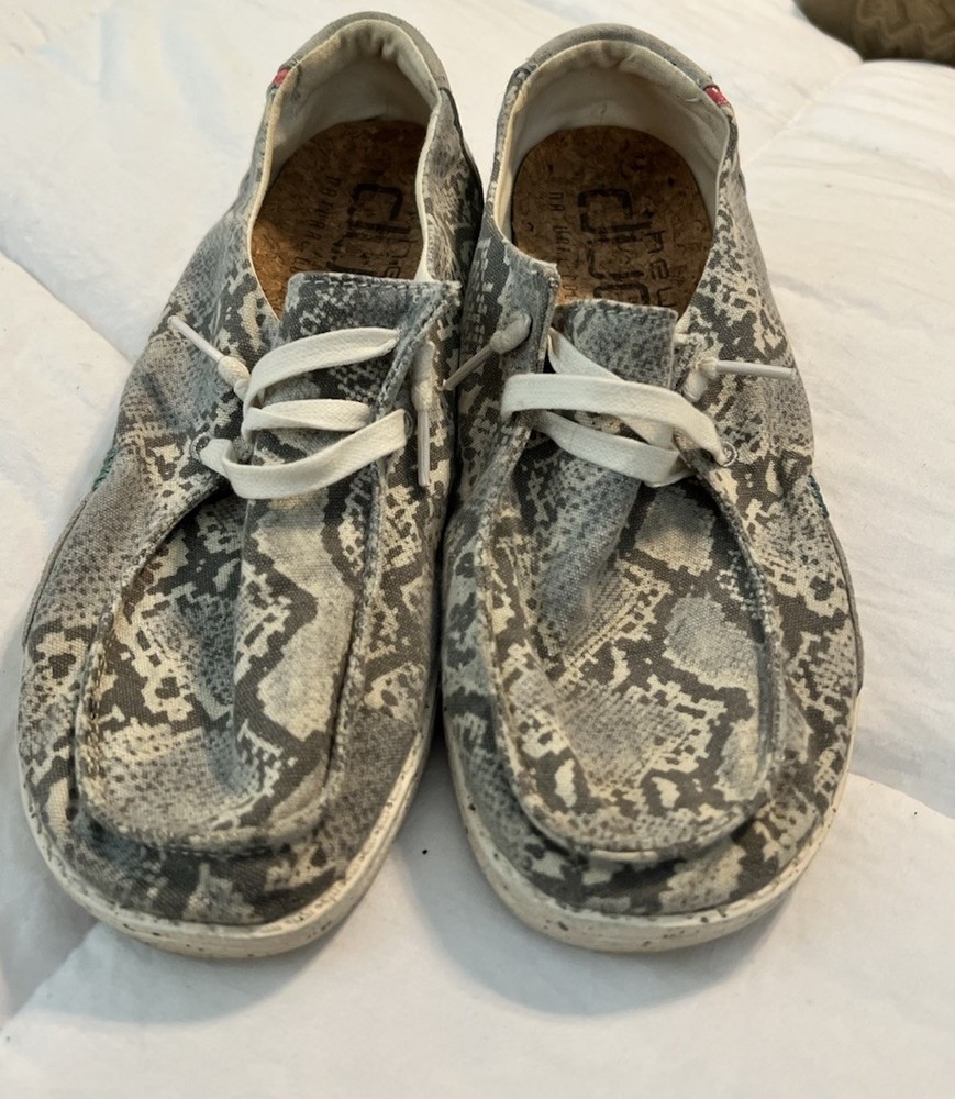 Hey Dude Wendy Women's Size 7 Jungle Gray Print Shoes
